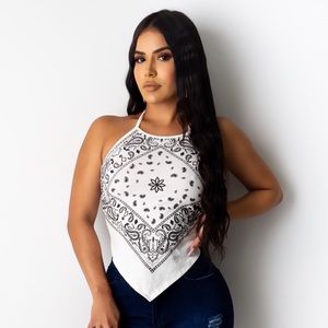 Misty Bandana top White